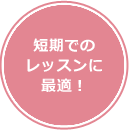 短期でのレッスンに最適！